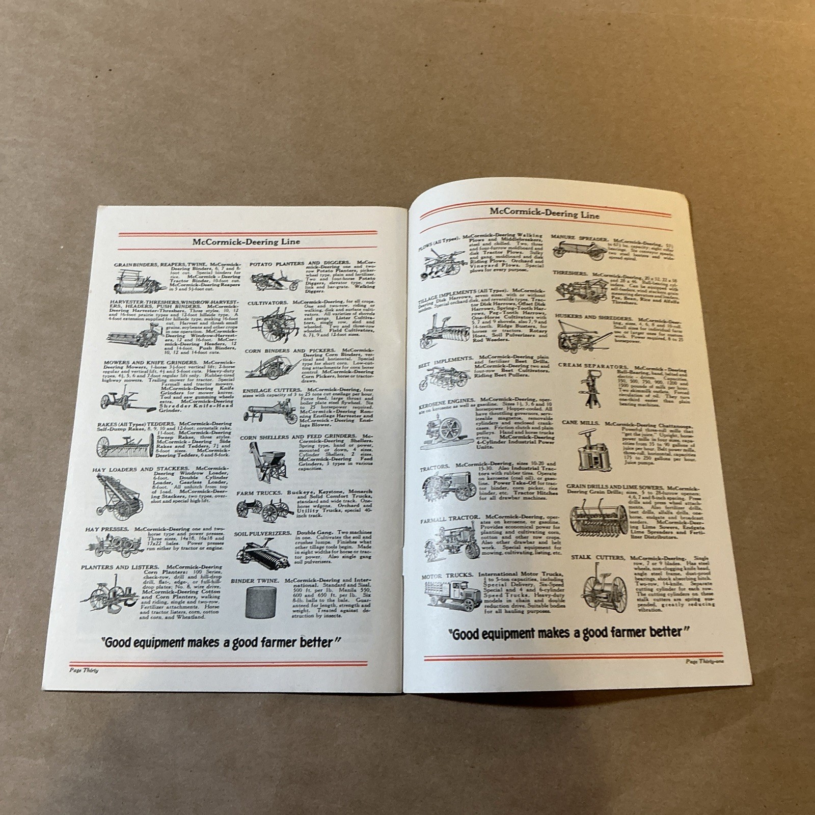 Vintage Original McCormick Cultivators Brochure As Is INV-P0931