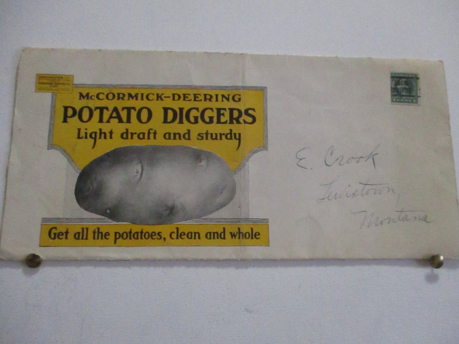 McCormick Deering Potato Diggers Mailer Sales Brochure