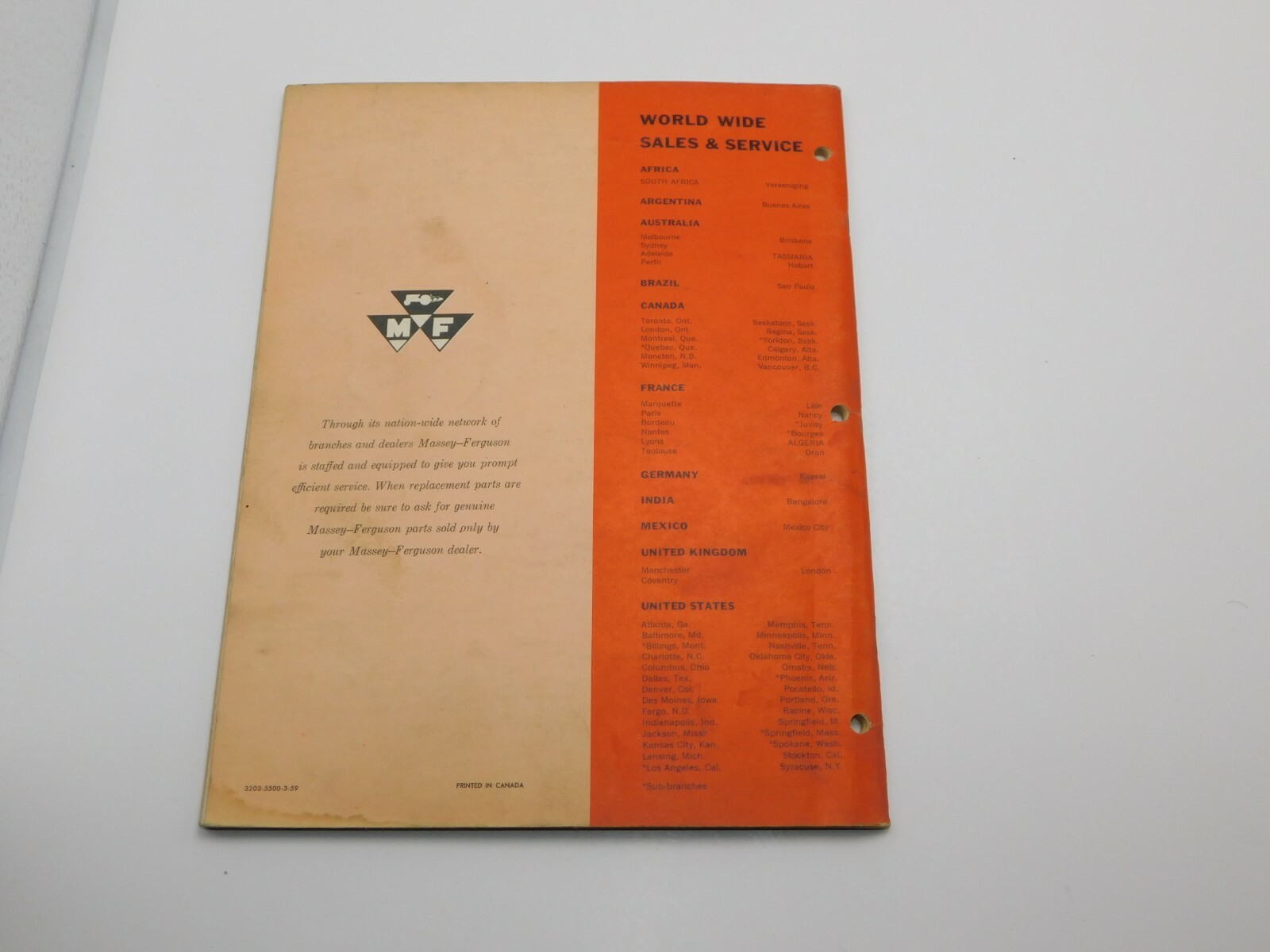 Massey-Harris No 72 SP Combine Owner’s Manual