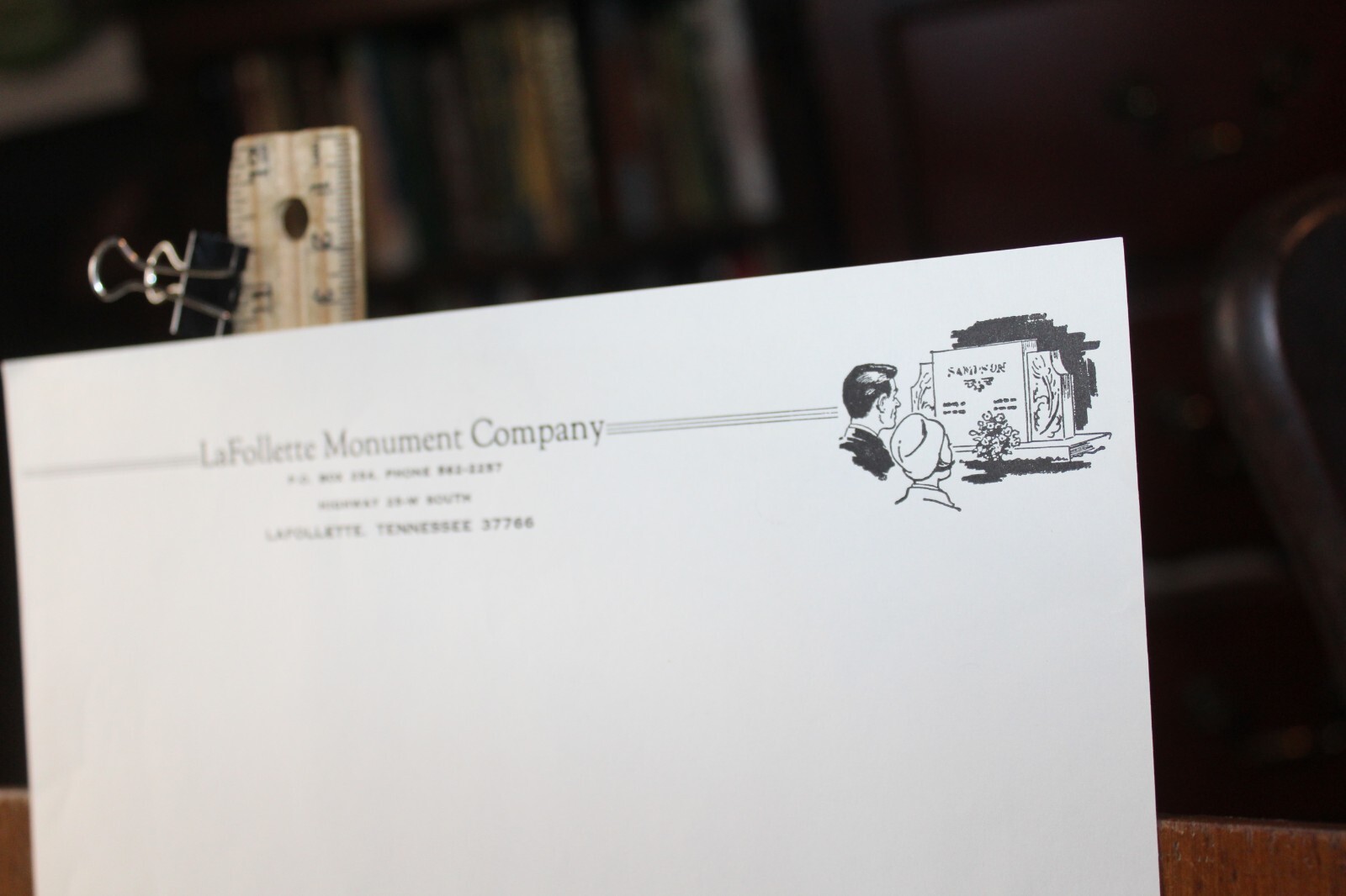 Vintage Tennessee 1950&rsquo;s Letterhead LaFollette Monument Company
