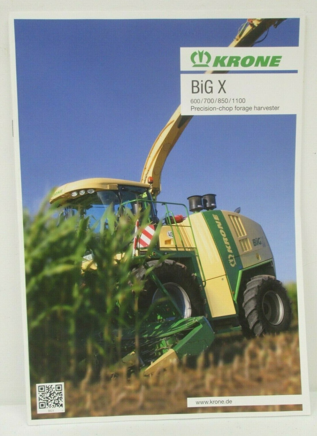 Krone Big X Precision Chop Forage Harvester Tractor Sales Brochure Ag 2013 Specs