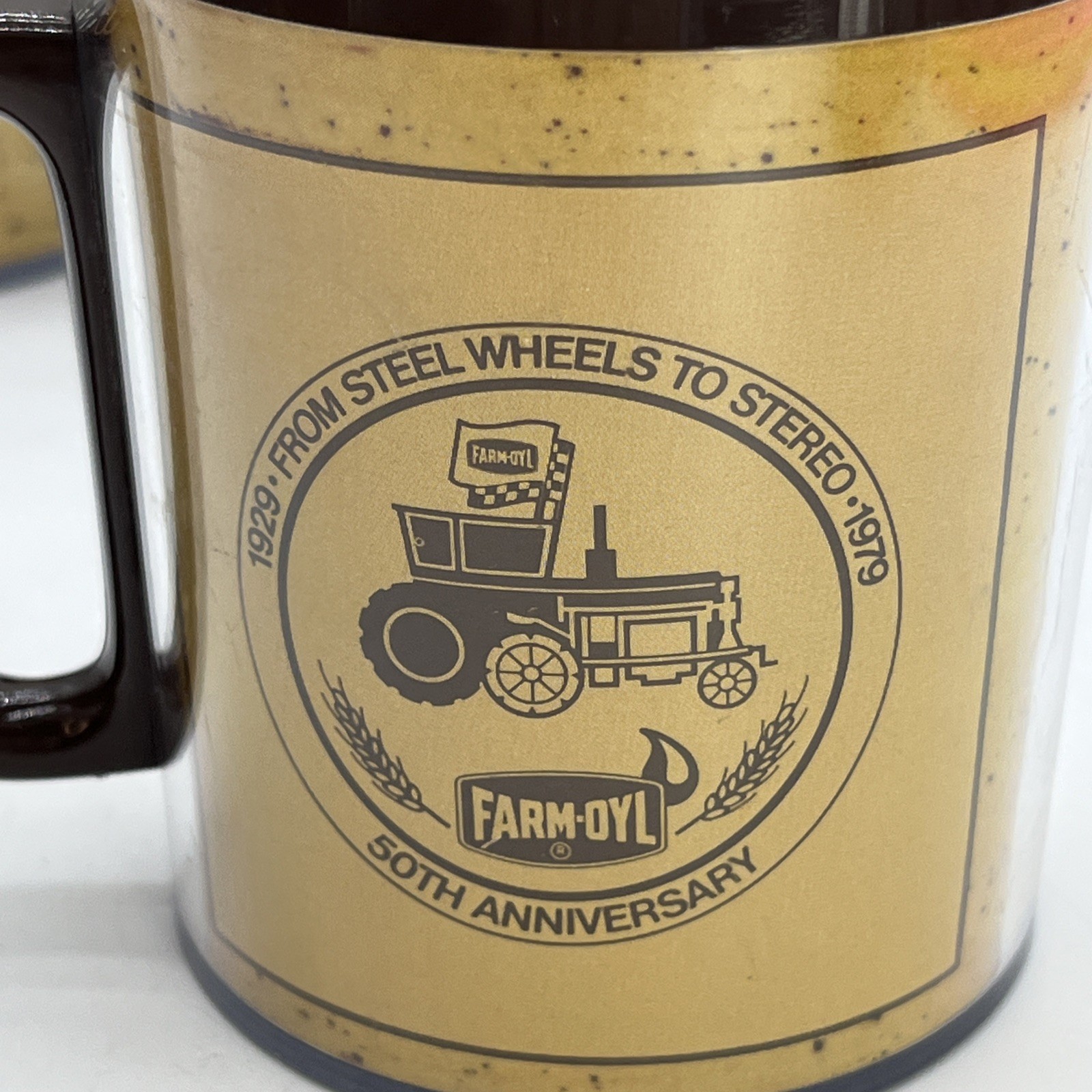 Thermo-Serv Farm-Oyl 50th Anniversary Thermal Mug Cup Vintage 1976 USA Set Of 2