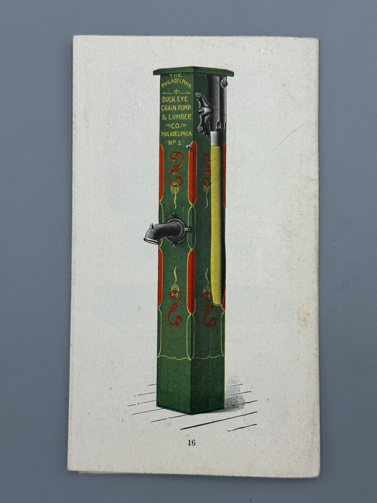 1924 PHILADELPHIA BUCKEYE WOOD PUMPS Crain Lumber FARM Advertising Brochure