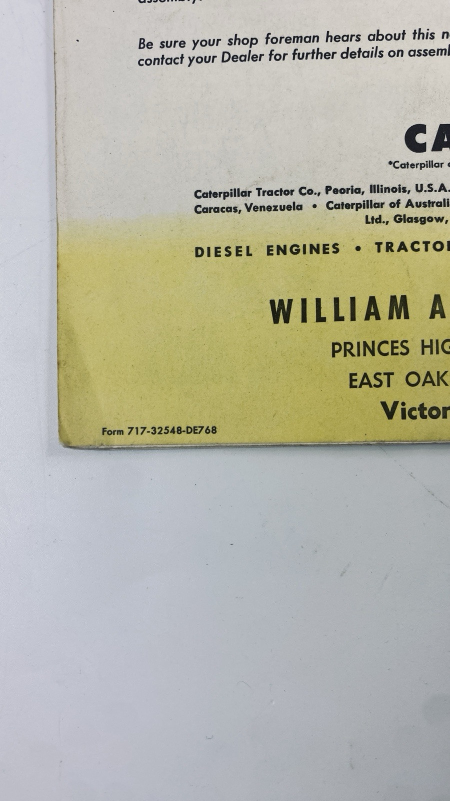 Original Caterpillar Maintenance Guide Comic Book D6 D4 D2 William Adam Tractors