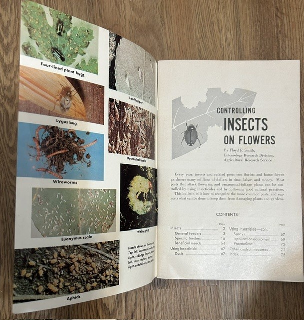 Vtg Controling Insects On Flowers US Department Agriculture 1963 Bulletin No 237
