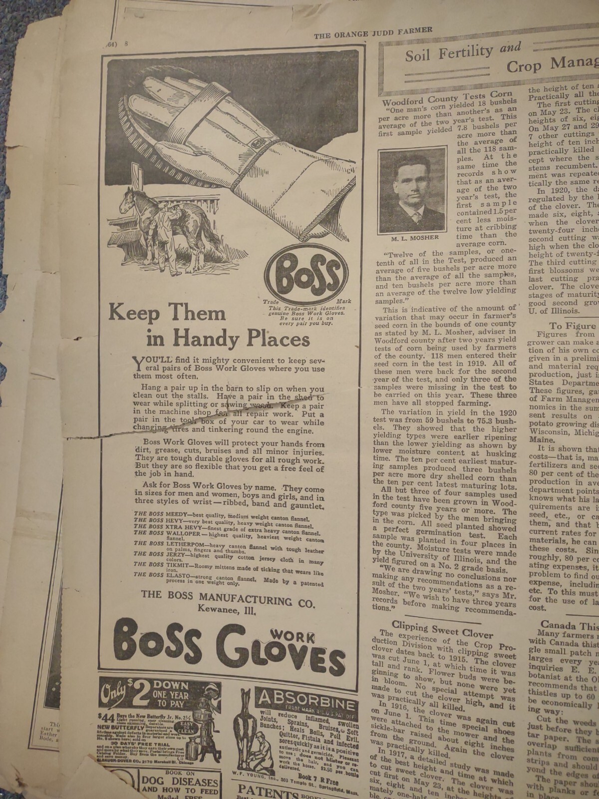Orange Judd Farmer Newspaper Chicago, Illinois May 21, 1921 poor condition