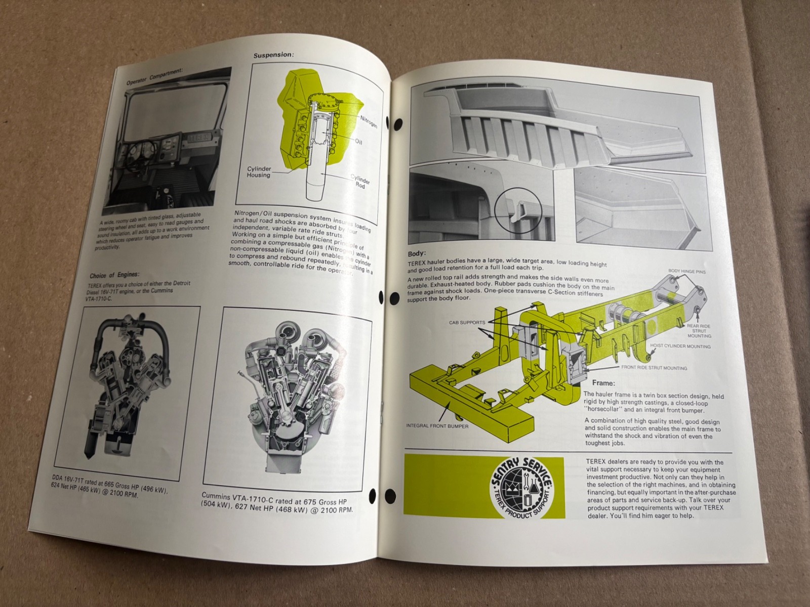 Vintage Terex 33-09 Dump Truck Specifications Sales Brochure