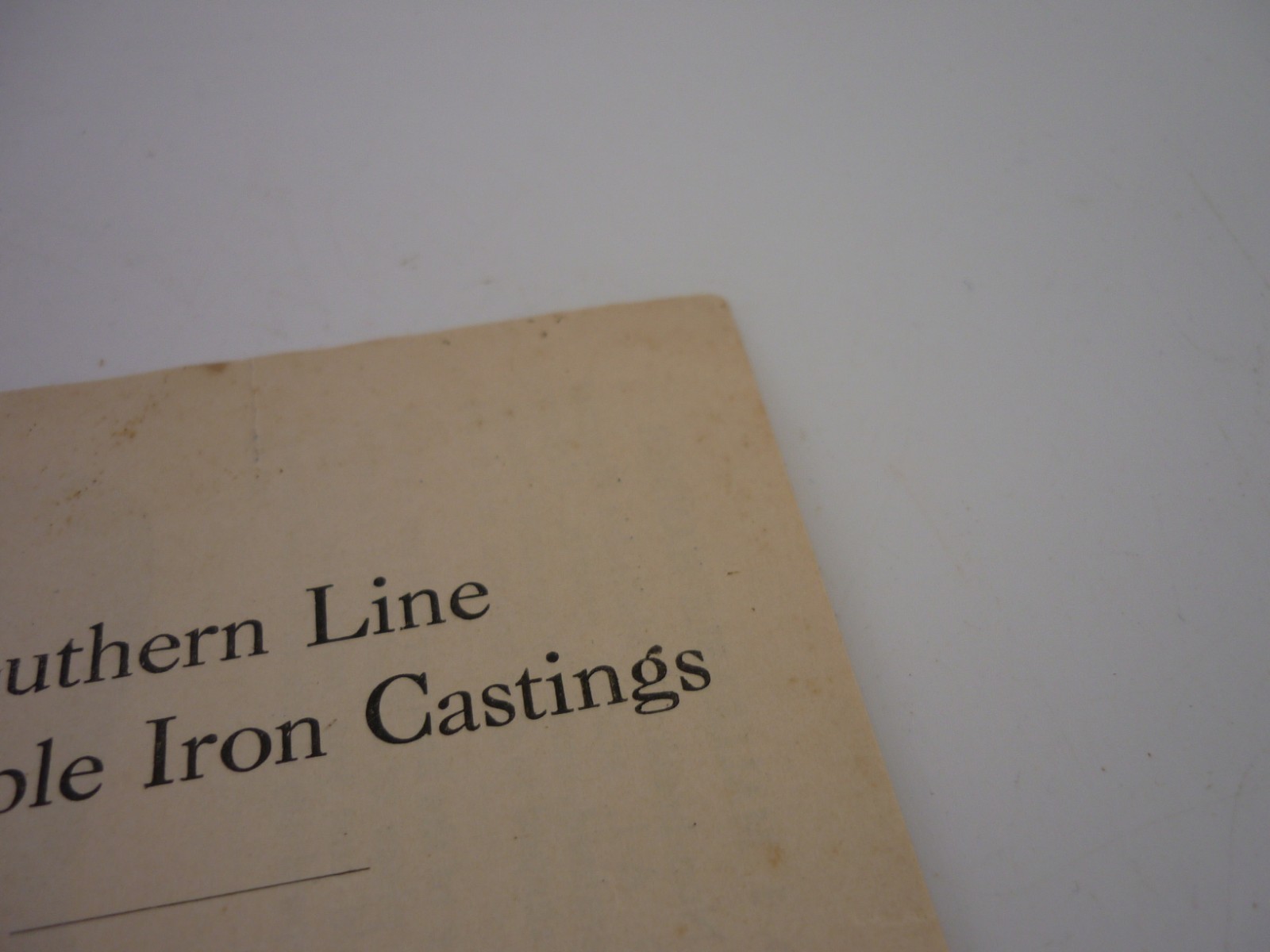 1920s Southern Malleable Iron Co Farm Hardware Trade Catalog Order Blank IL