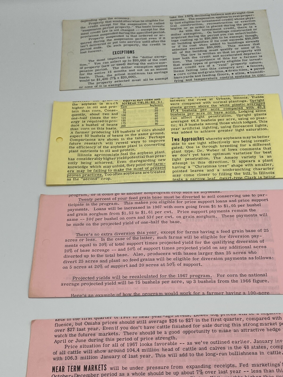 Vintage Doane&rsquo;s Agricultural Report 1966 Papers Feeding, Sell+Buy, Soils/crop G4