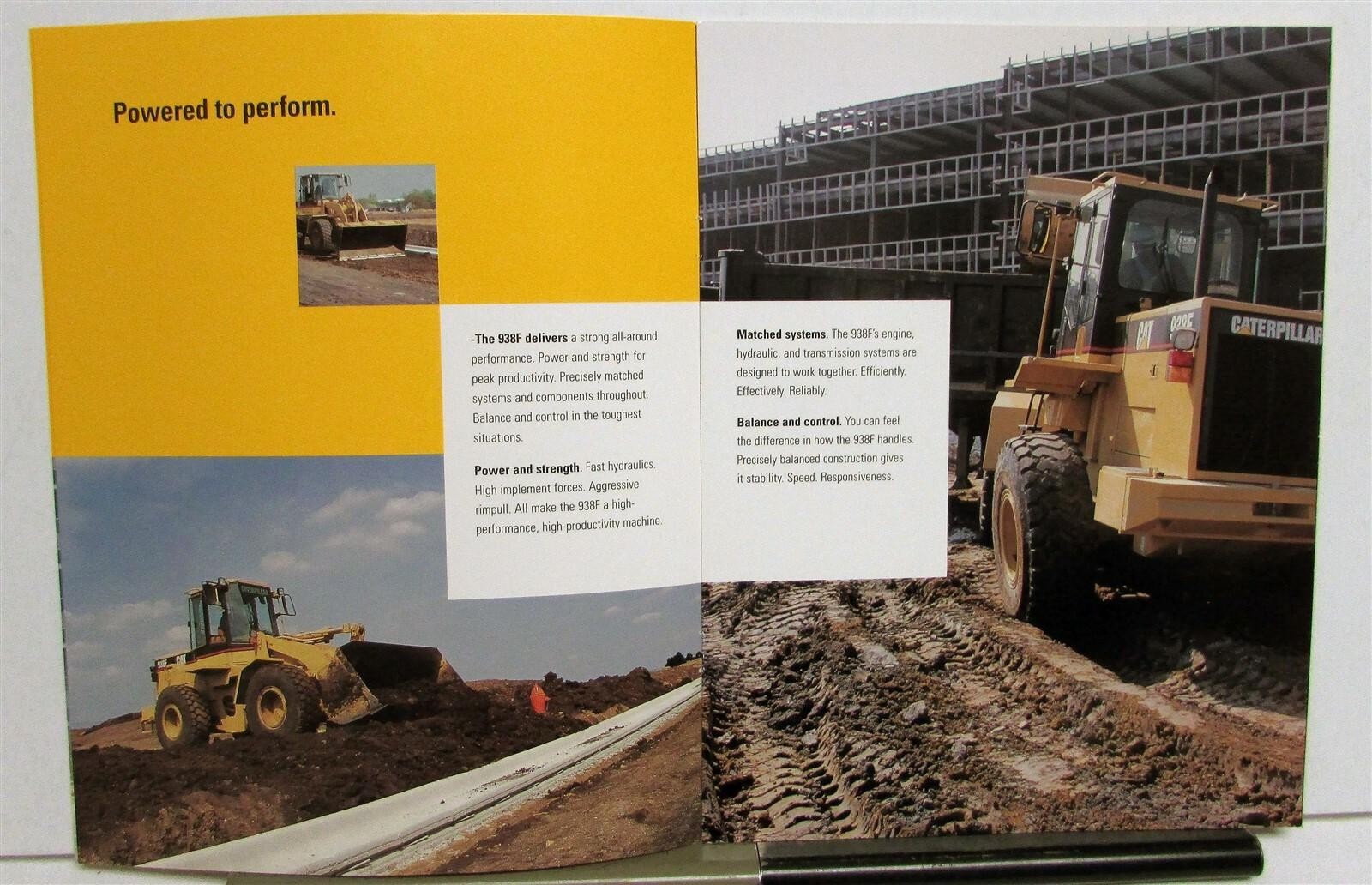 1994 Caterpillar 938F Wheel Loader Specifications Construction Sales Brochure