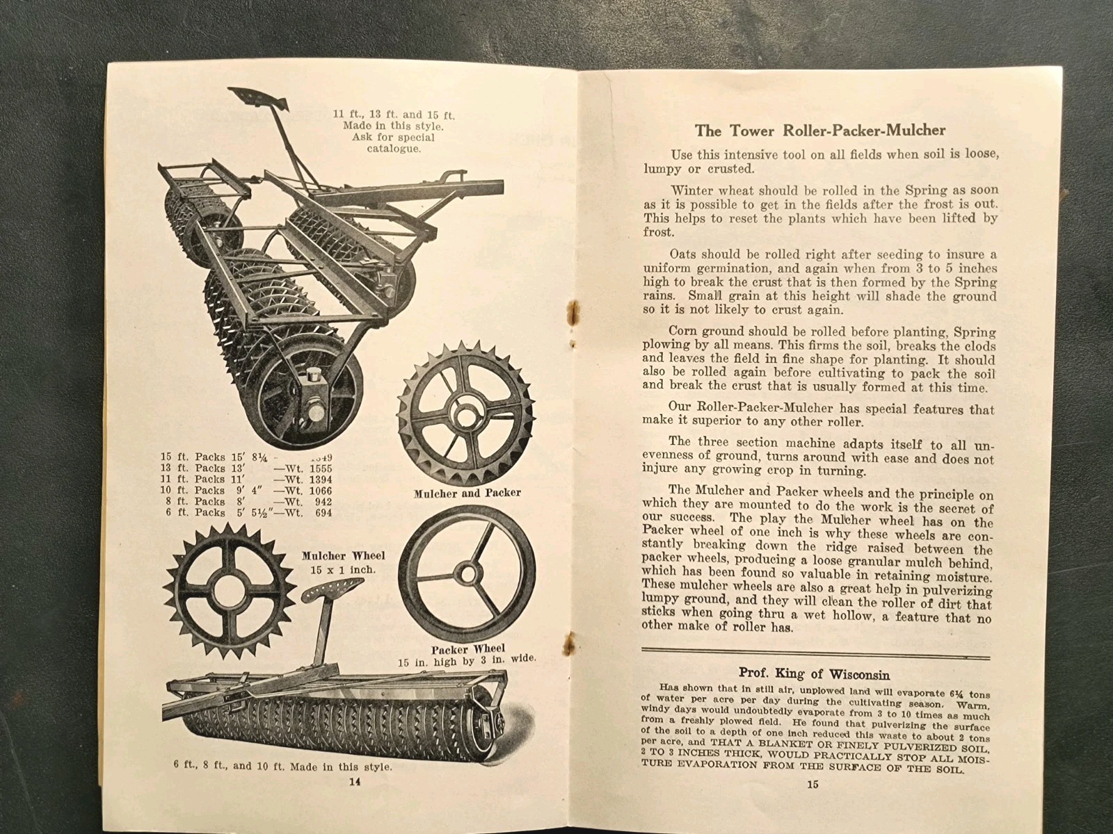 1927 J.D. Tower & Sons Cultivators Corn Culture Agriculture Brochure Farming