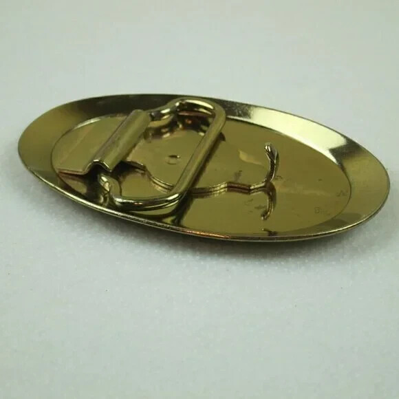 Vintage Belt Buckle P&O Parlin & Orendorff Plow Company Advertising 1970s RARE