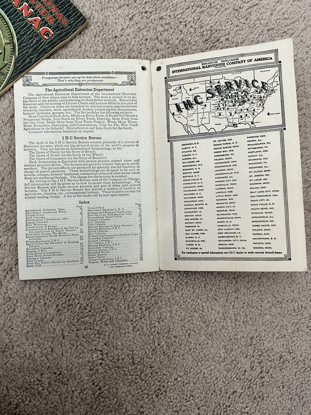 1915 International Harvester Co. Of America Inc.,Farmers Almanac