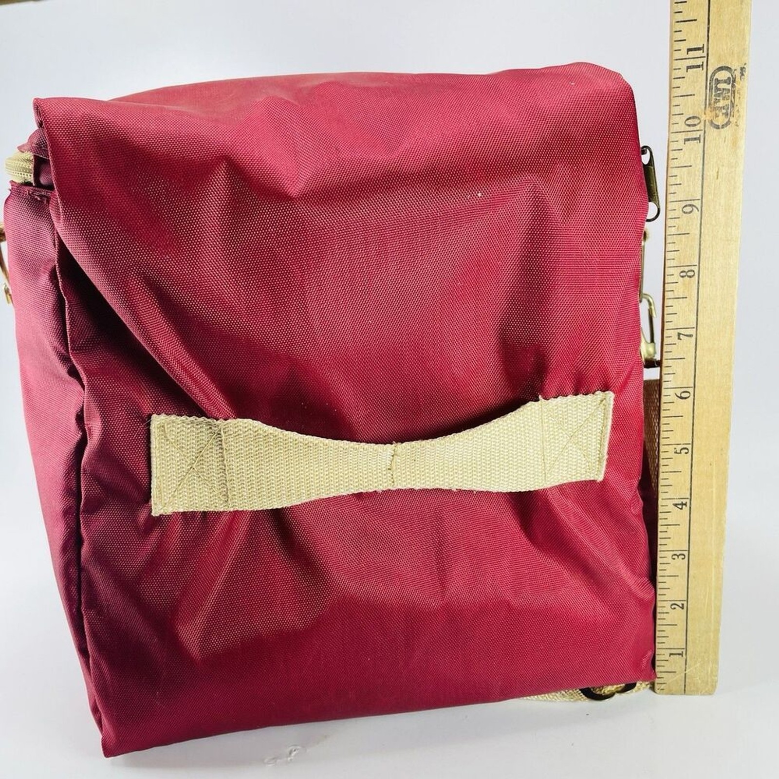 Vintage Stauffer Seeds Insulated Red Lunchbox Lunch Cooler Shoulder Bag