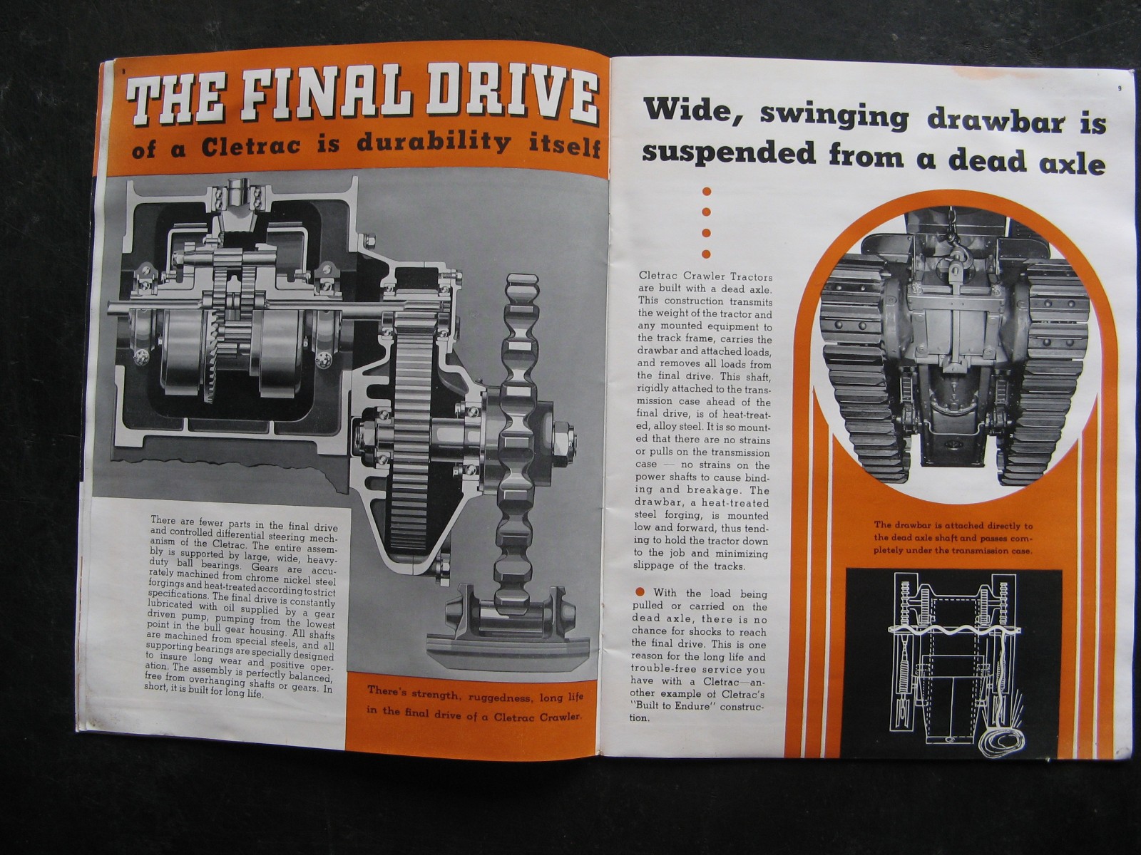 1938 CLETRAC AG CRAWLER TRACTOR Sales Booklet/Brochure VINTAGE