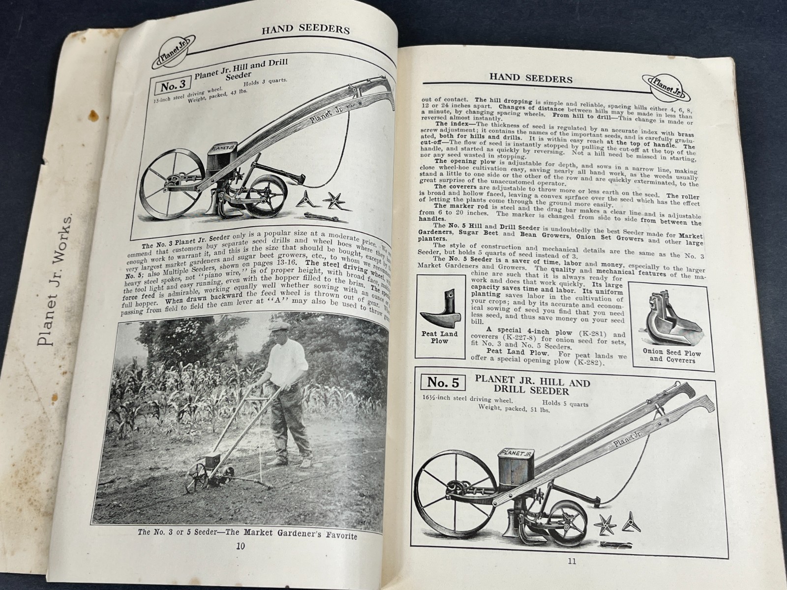 Planet Jr Farm and Garden Tools #51 Catalog 1920s Cultivators Equipment + Insert