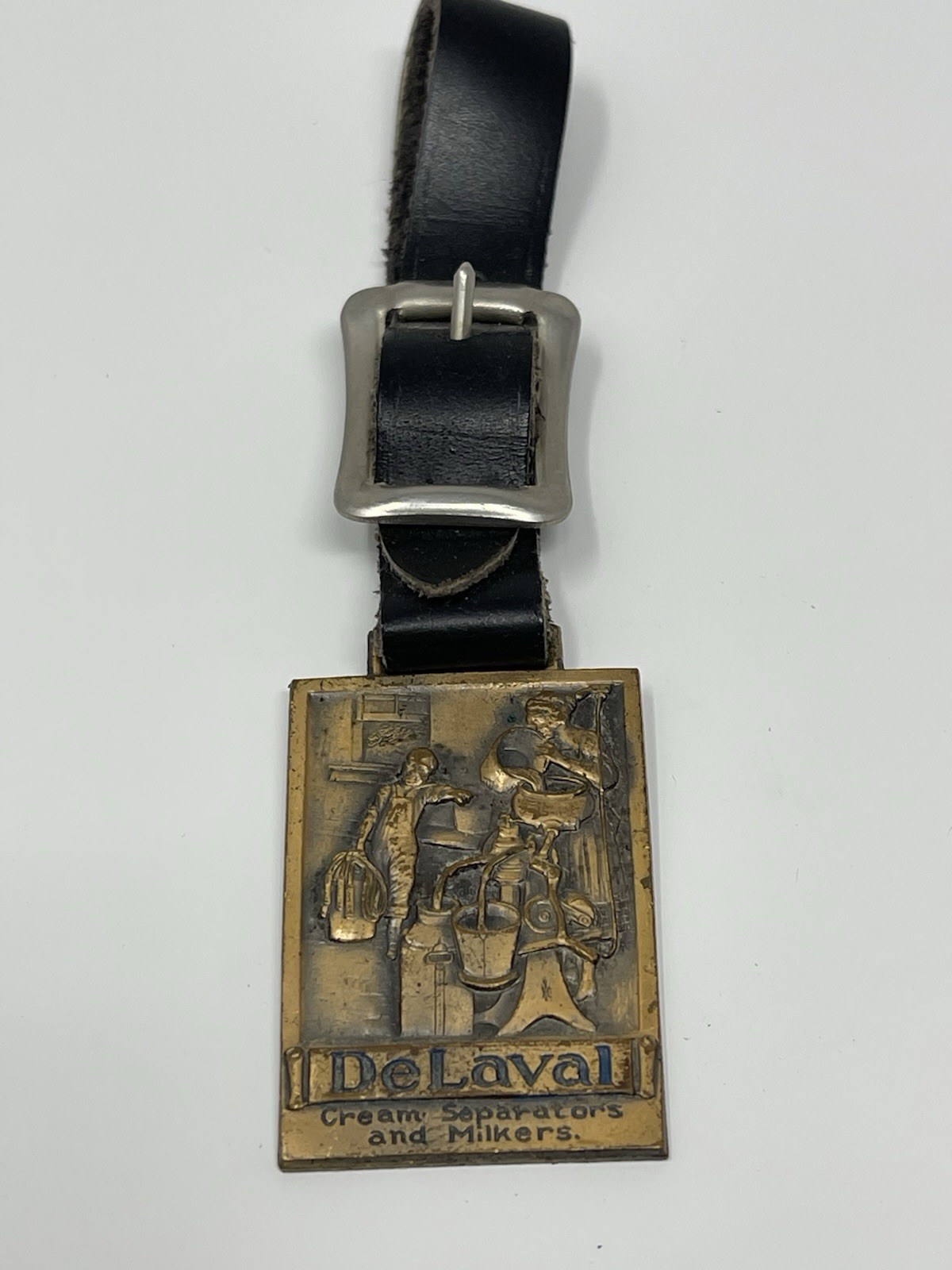 Antique De Laval Cream Separator Watch Fob Early 1900s Dairy Farm Advertising