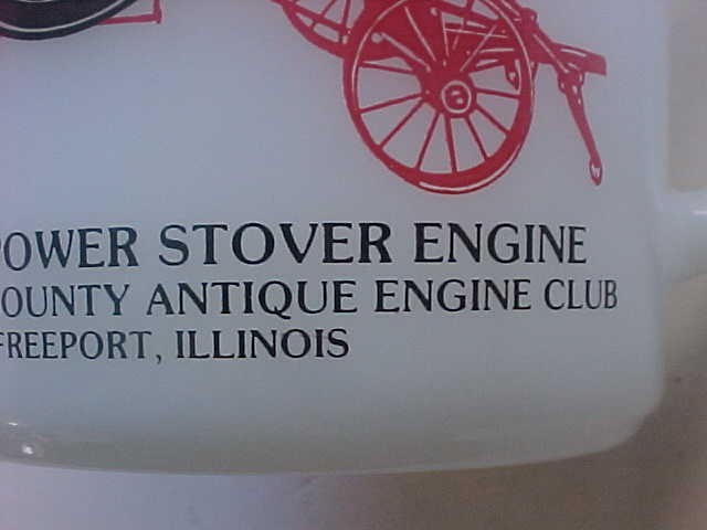 Stephenson Co Antique Engine Club STOVER ENGINE Coffee Cup Freeport IL 1979 hit