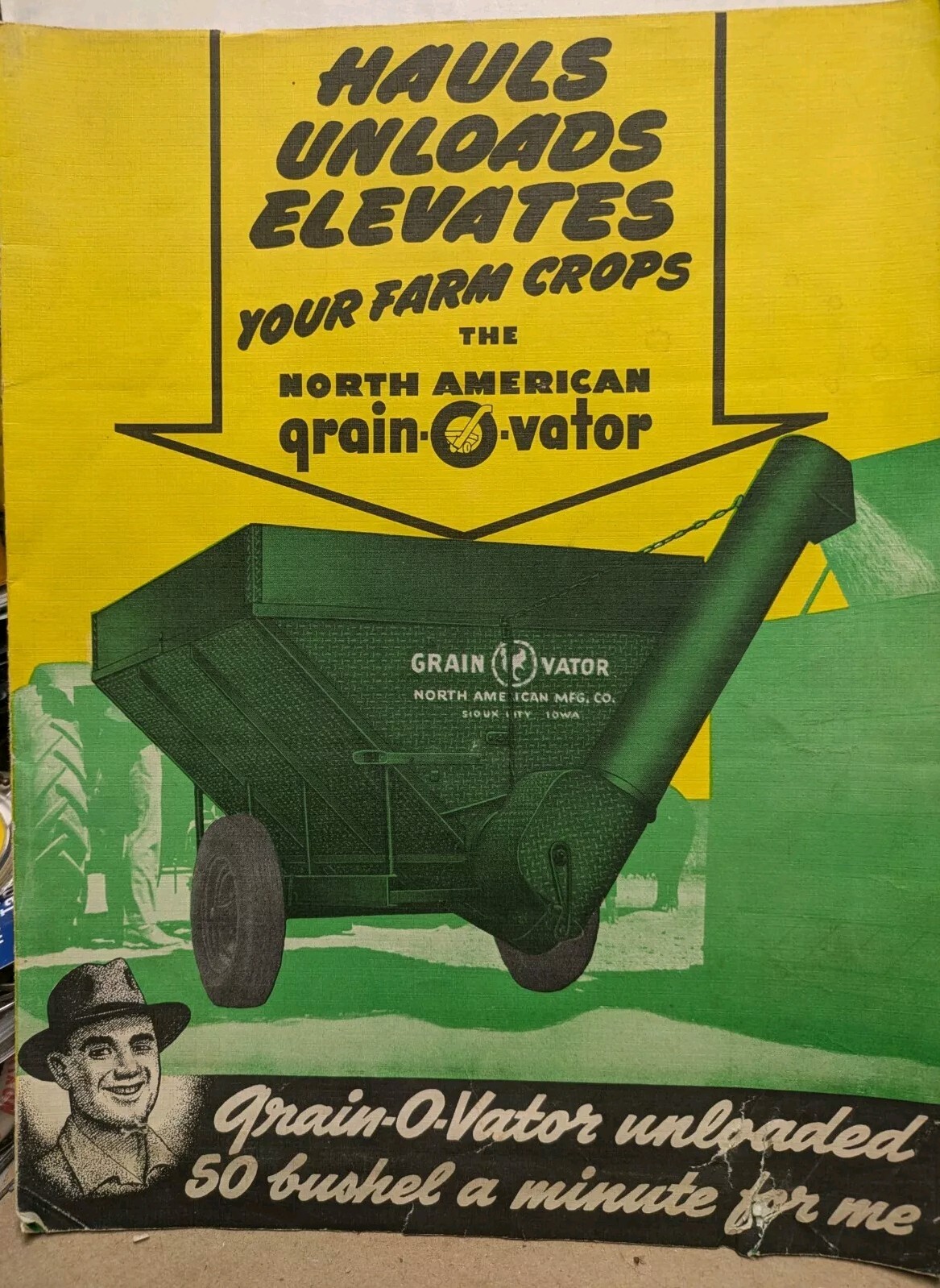 VTG Grain-O-Vator Brochure Dodgen & Co Ft Dodge & No. American Mfg Sioux City IA