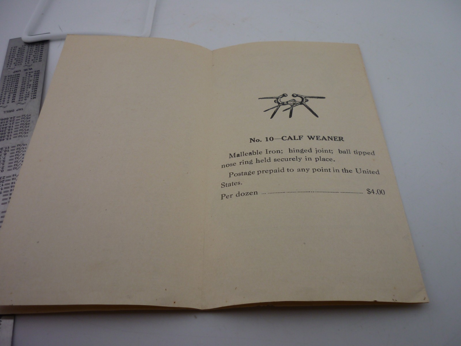 1920s Southern Malleable Iron Co Farm Hardware Trade Catalog Order Blank IL