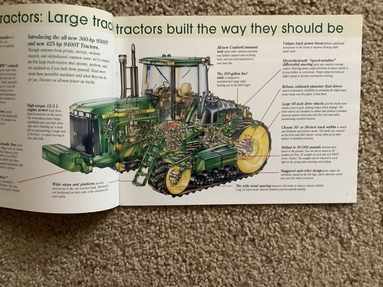 John Deere 9000/9000T SERIES TRACTORS 36 PAGES Sales Brochure 1999