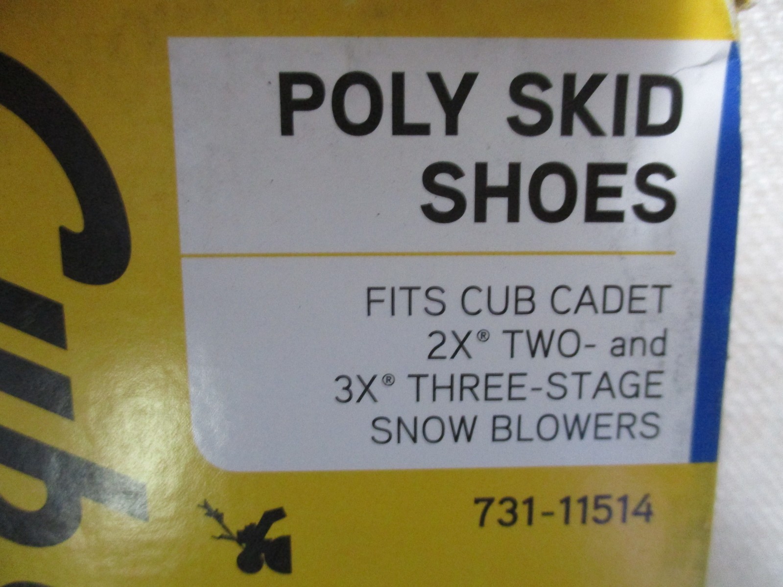 Cub Cadet Poly Skid Shoes Blue 2-Stage/3-Stage Snow Blowers 731-11514