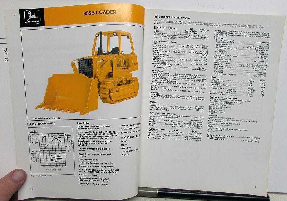 1989 1990 John Deere Full Line Excavator Loader Construction Purchasing Guide
