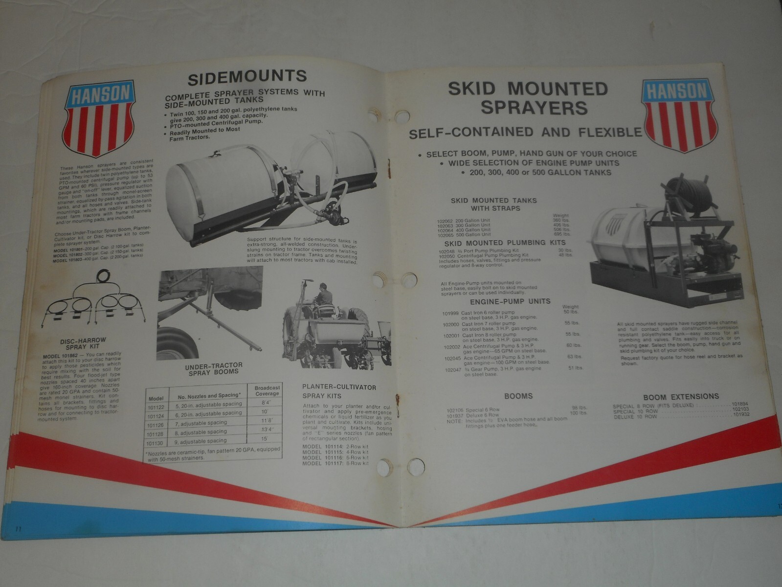 HANSON SPRAYERS 1977 Catalog Farm Equipment Salesman Brochure South Beloit IL