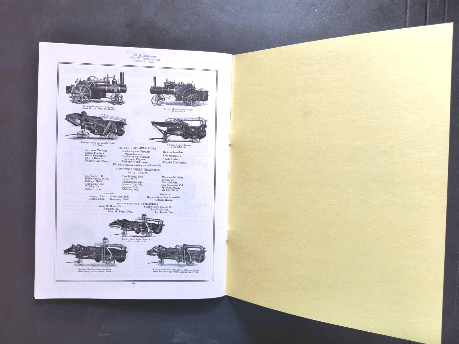 Rumley Oil Pull Tractor Dealer Brochure Guarantee Manual Print Advertising RARE