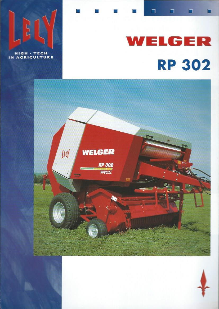 Farm Equipment Brochure – Lely – Welger – RP 302 – Round Baler (F3097)