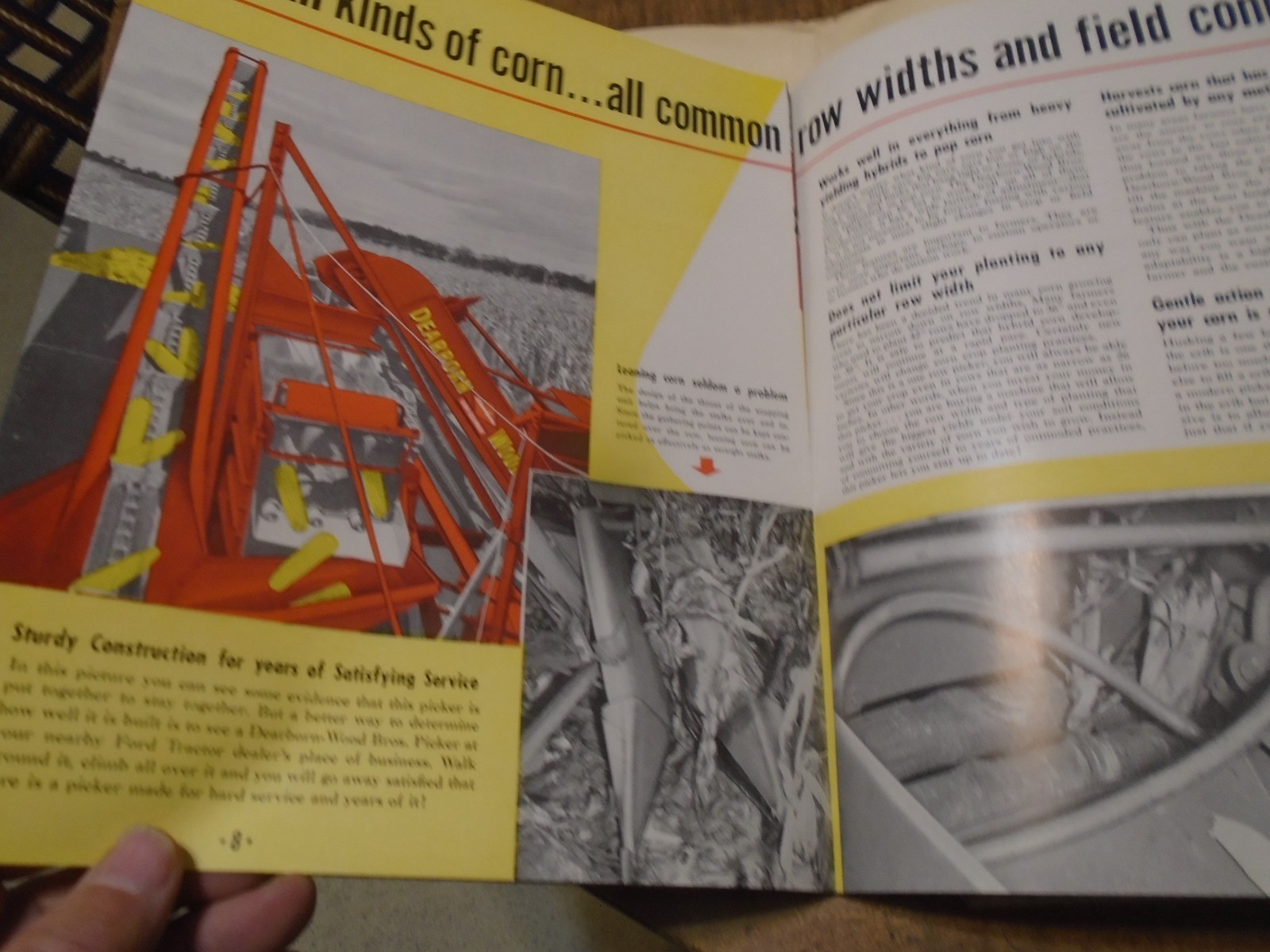 NOS Dearborn-Wood Bros. Corn Picker Sales Brochure Ford Tractor
