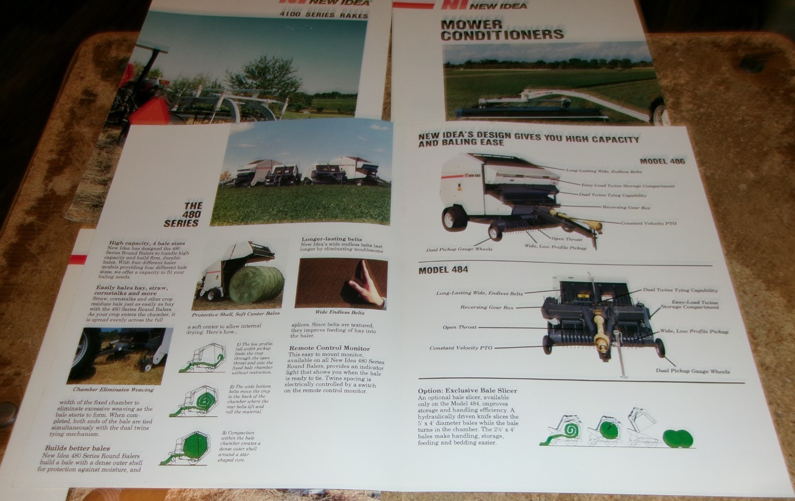 4-lot vintage new idea 2 page hay equipment brochures in good shape used