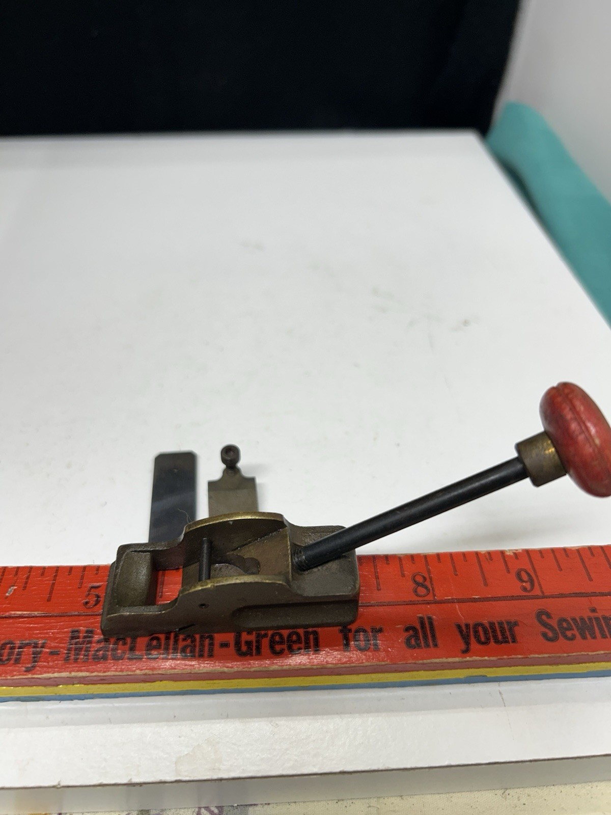 ANTIQUE CONOVER CO PARKMAN OHIO MINIATURE BRASS PLANE TOOL WOODWORKING MINI WOOD