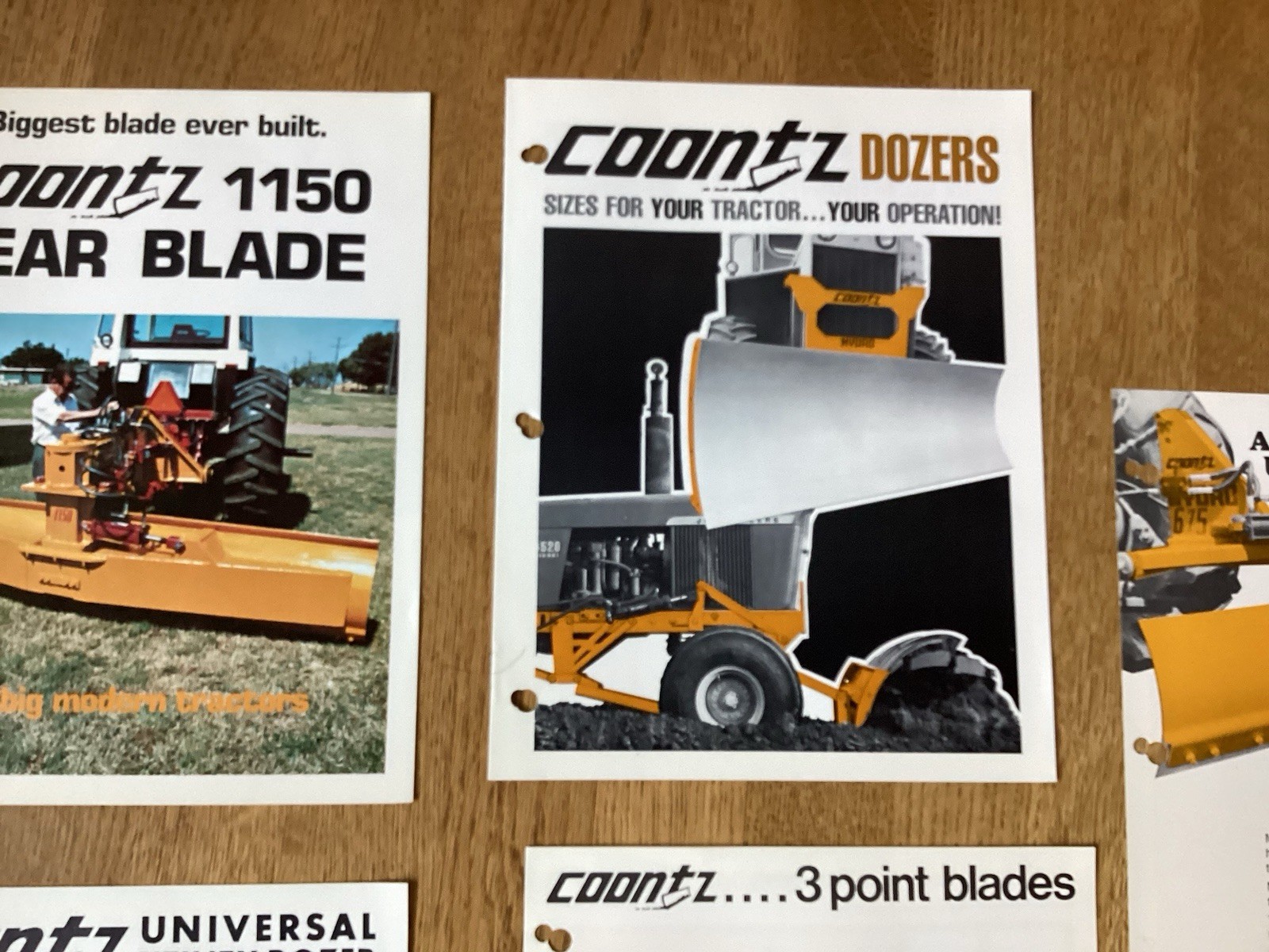 (5) Vintage Coontz Dozers 3-point Other Tractor Attachment Blades Brochures