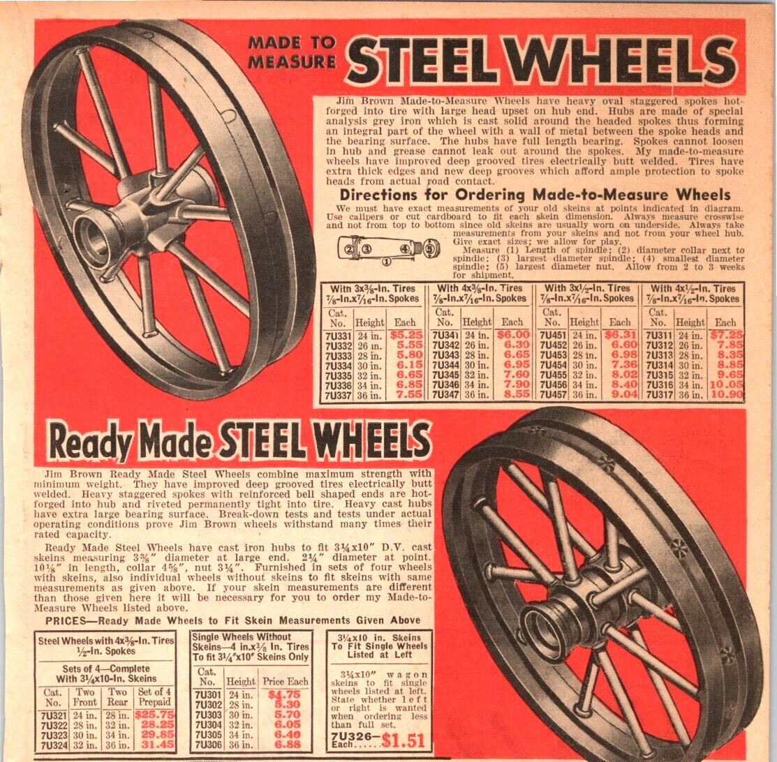 1943 Print Ad STEEL WHEELS & Redwood STORAGE TANK 9.5&Prime; x 6.5&Prime; Jim Brown product
