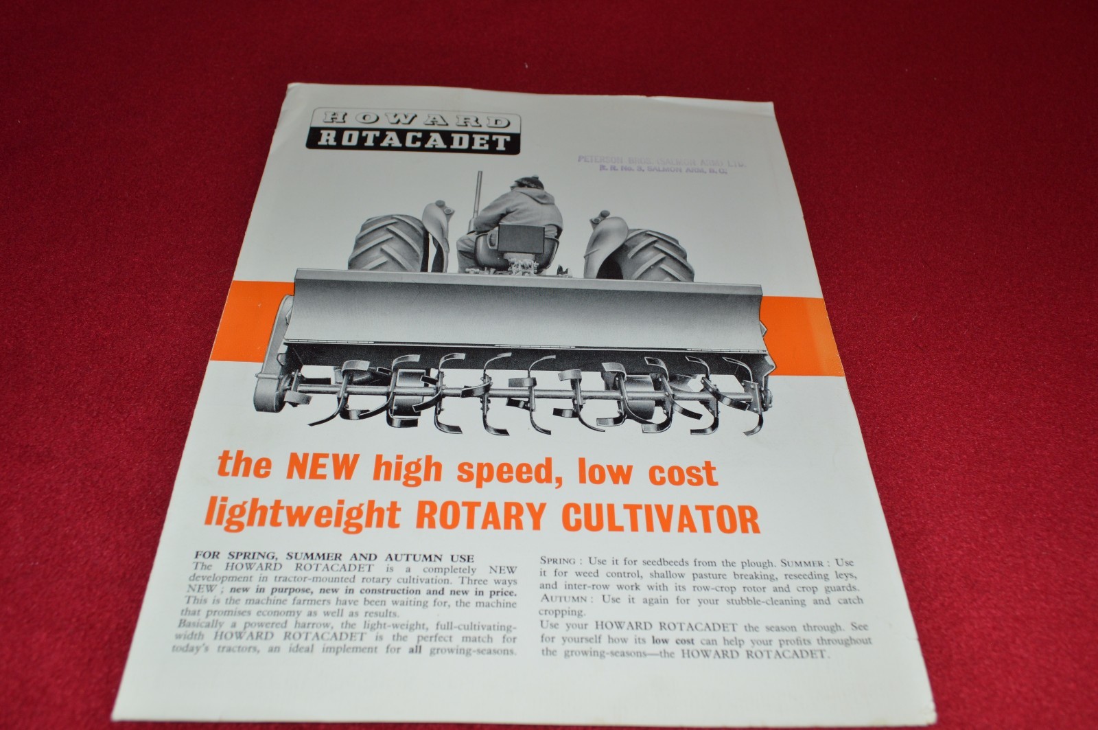 Howard Rotacadet Dealers Brochure YABE14