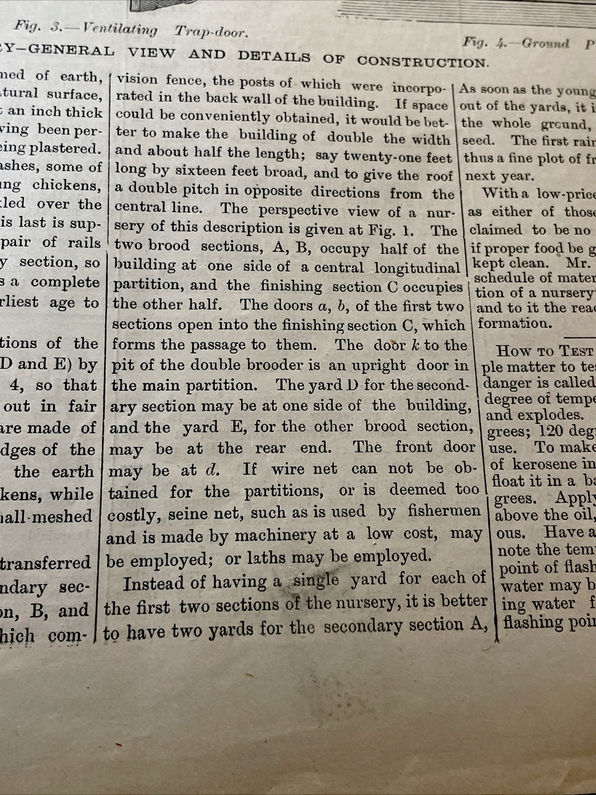 1883 Renwick’s Chicken Nursery Farm Advertising Engraving & Article – 10×15