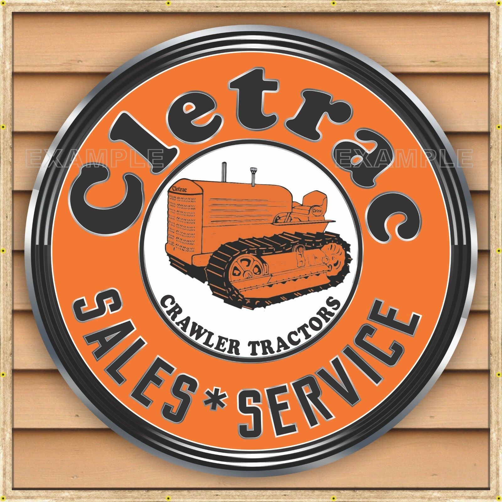 CLETRAC CRAWLER TRACTORS DEALER STYLE OLD SIGN REMAKE BANNER MED L XL XXL SIZES
