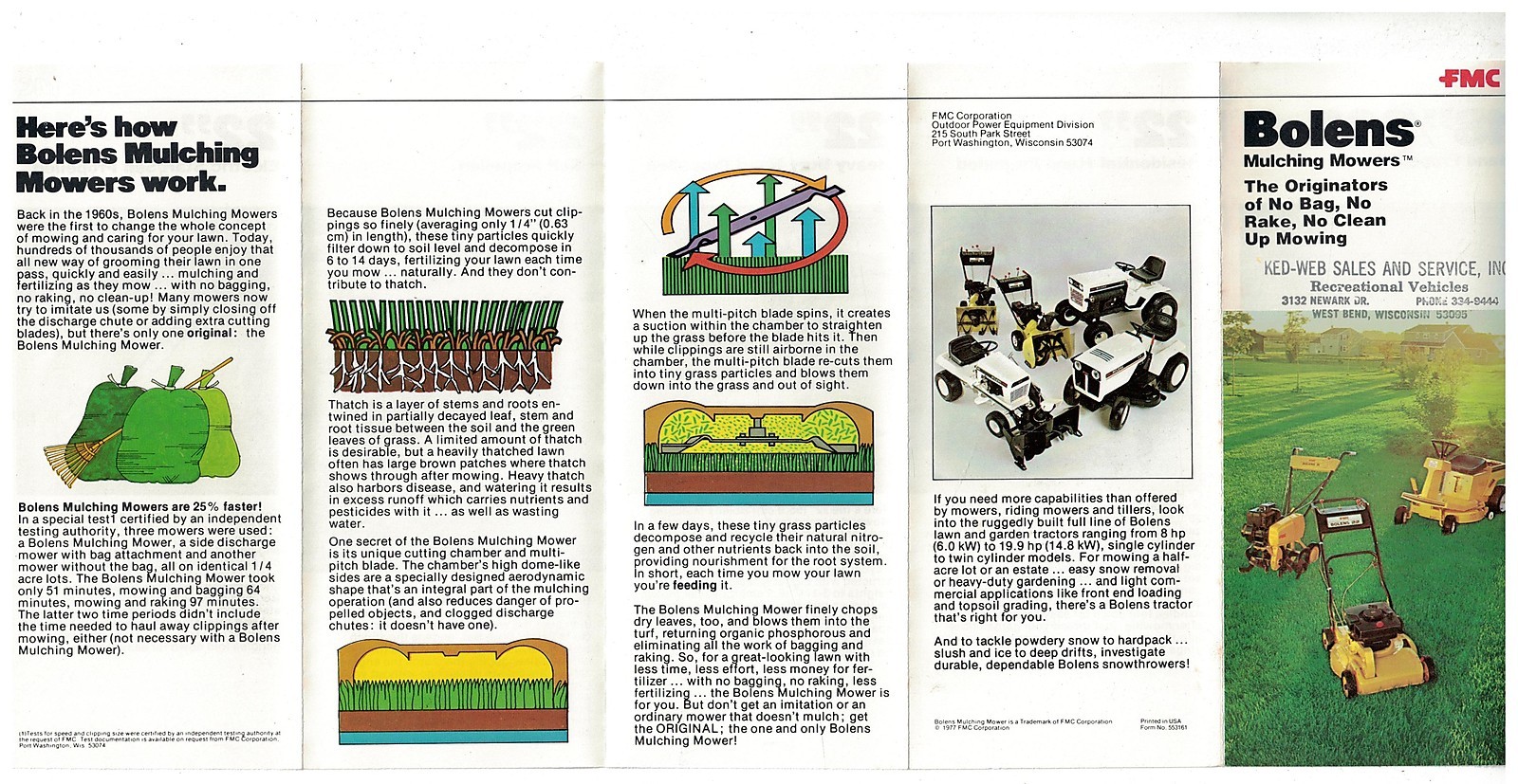 1977 Bolens Mulching Grass Mowers brochure