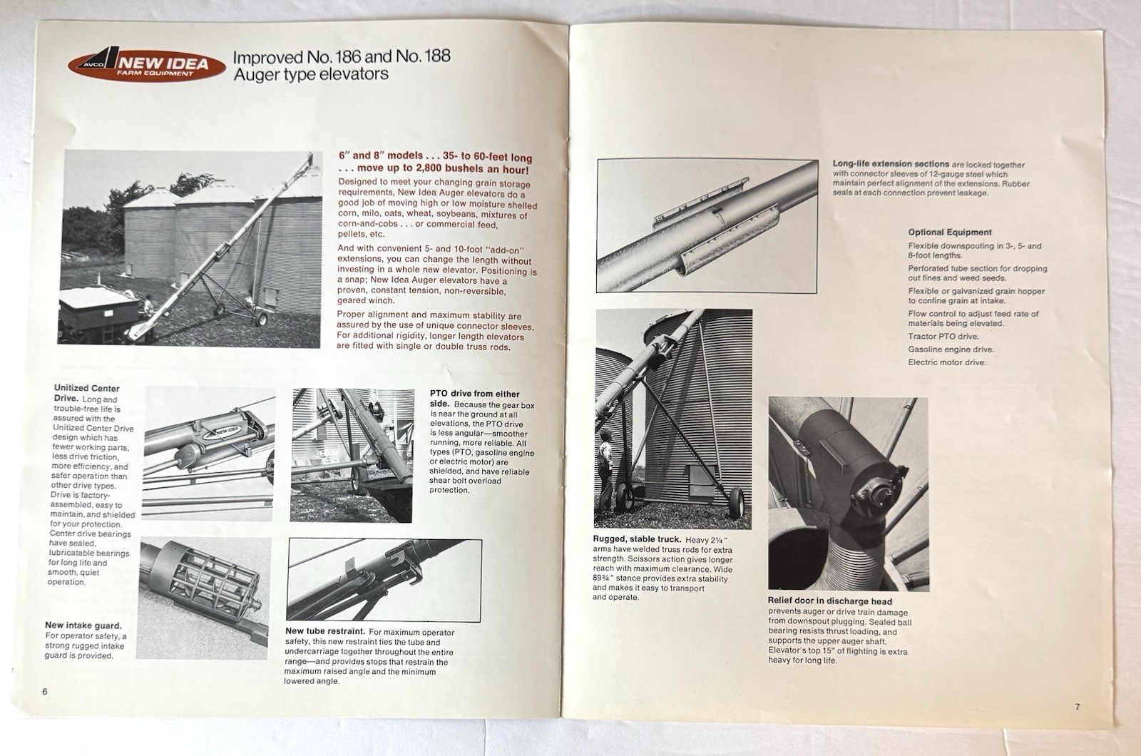 Avco New Idea Farm Equipment Sales Brochure Flight & Auger Elevators