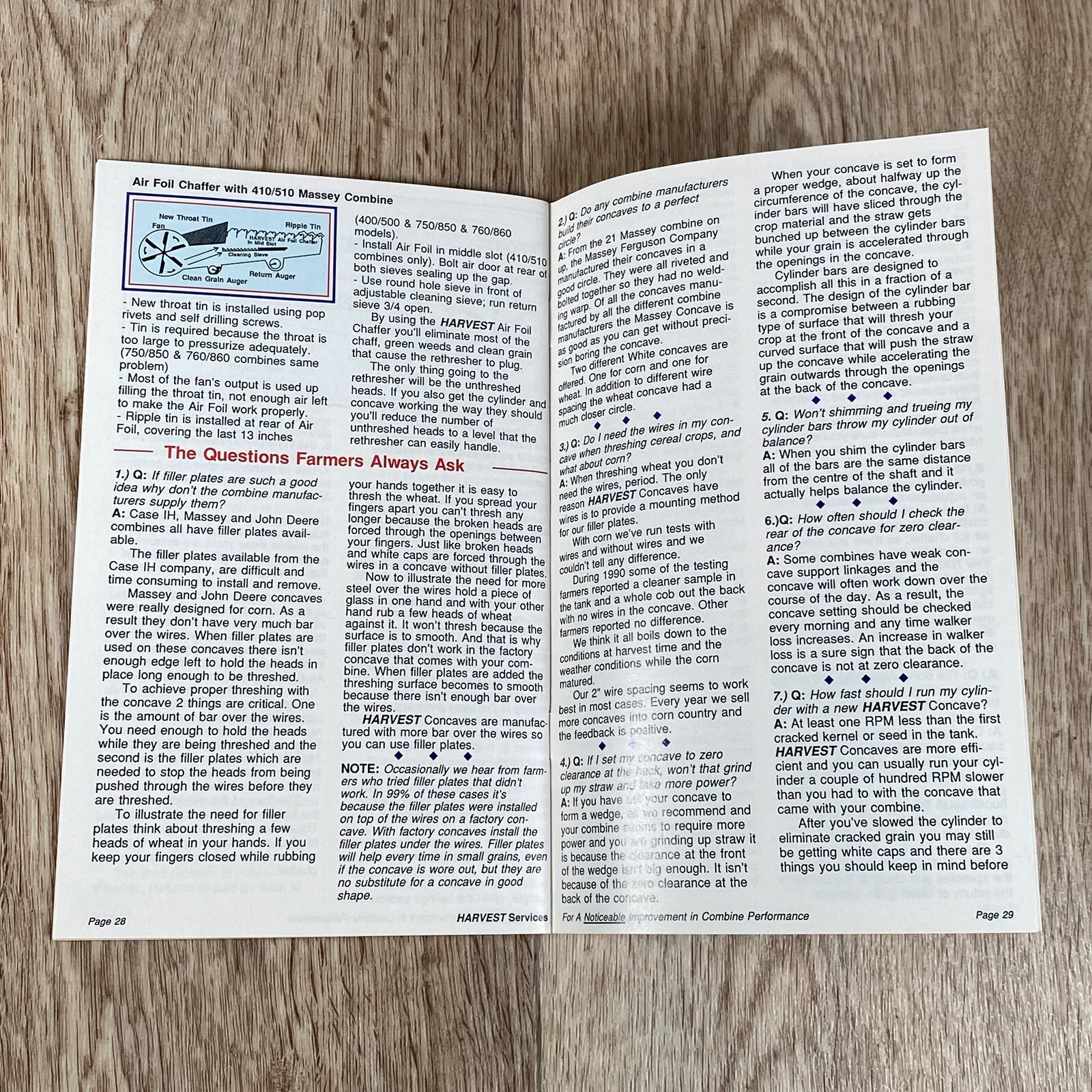 Combine Brochure Booklet Harvest Services Corp. 1980s, Printed in Canada
