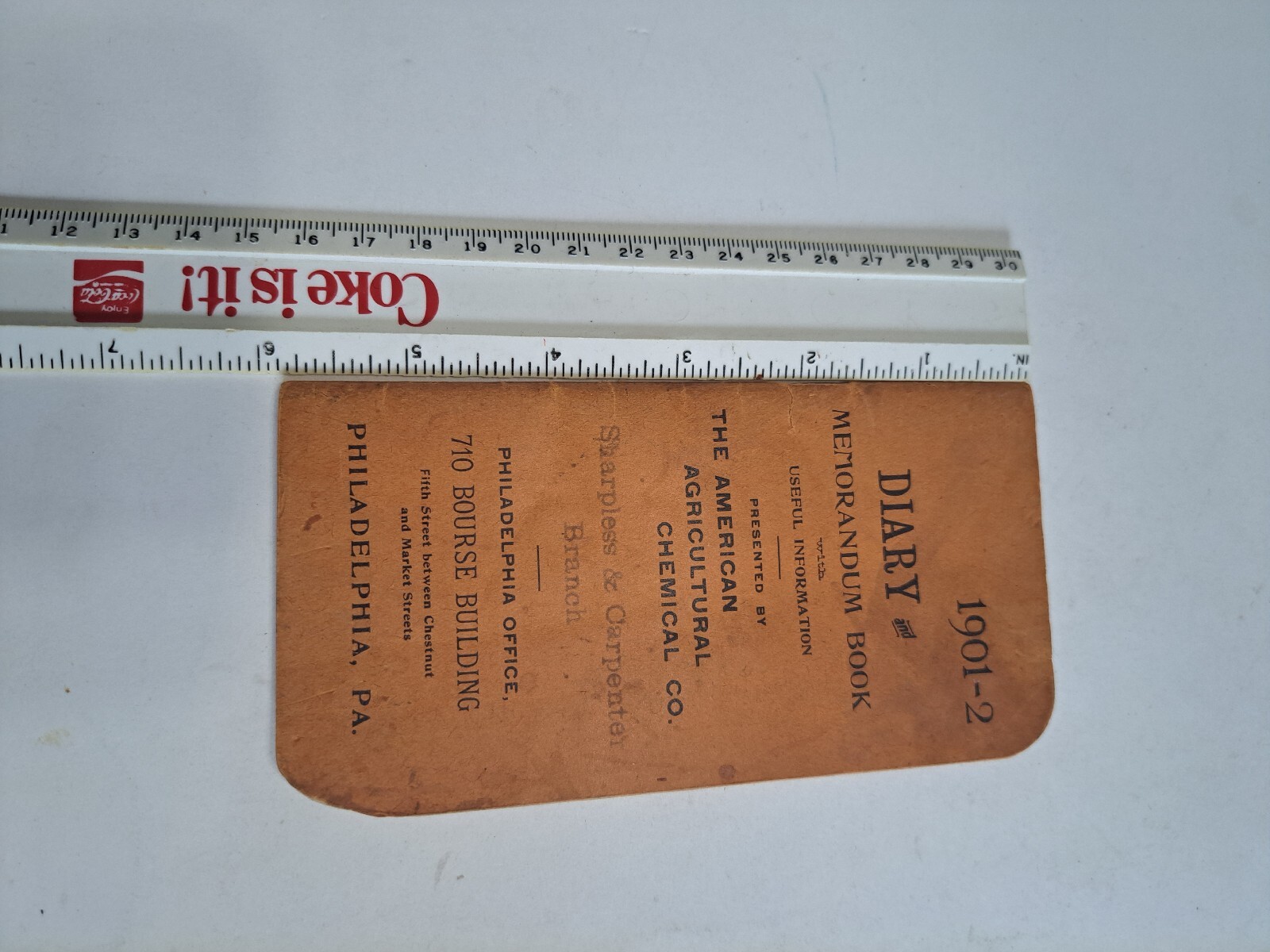 1901-2 Diary Memorandum Book American Agricultural Chemical Co PA Office
