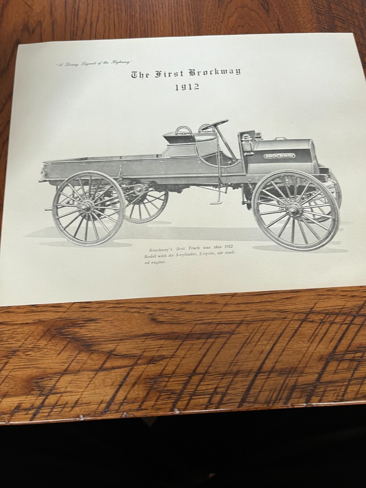 Brockway Trucks The First One 1912 Brochure SMPA