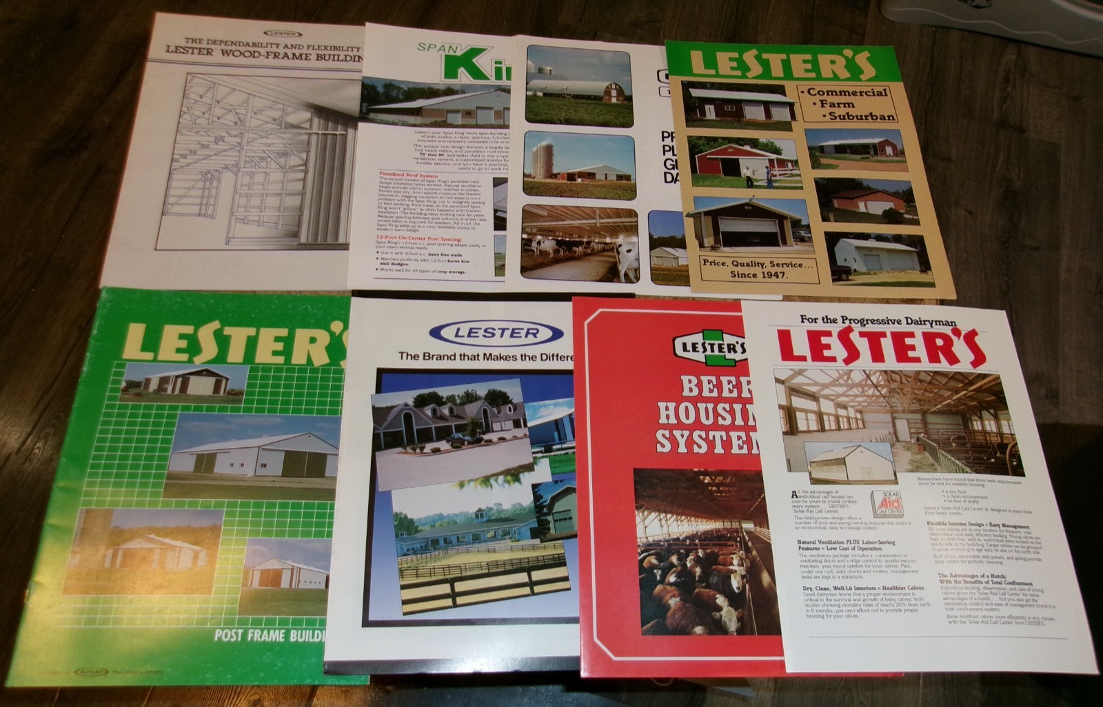 8-lot lesters assorted building brochures in good shape used