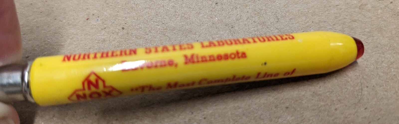 Vintage Northern States Laboratories Luverne MN Bullet Pen Nox Antibiotics