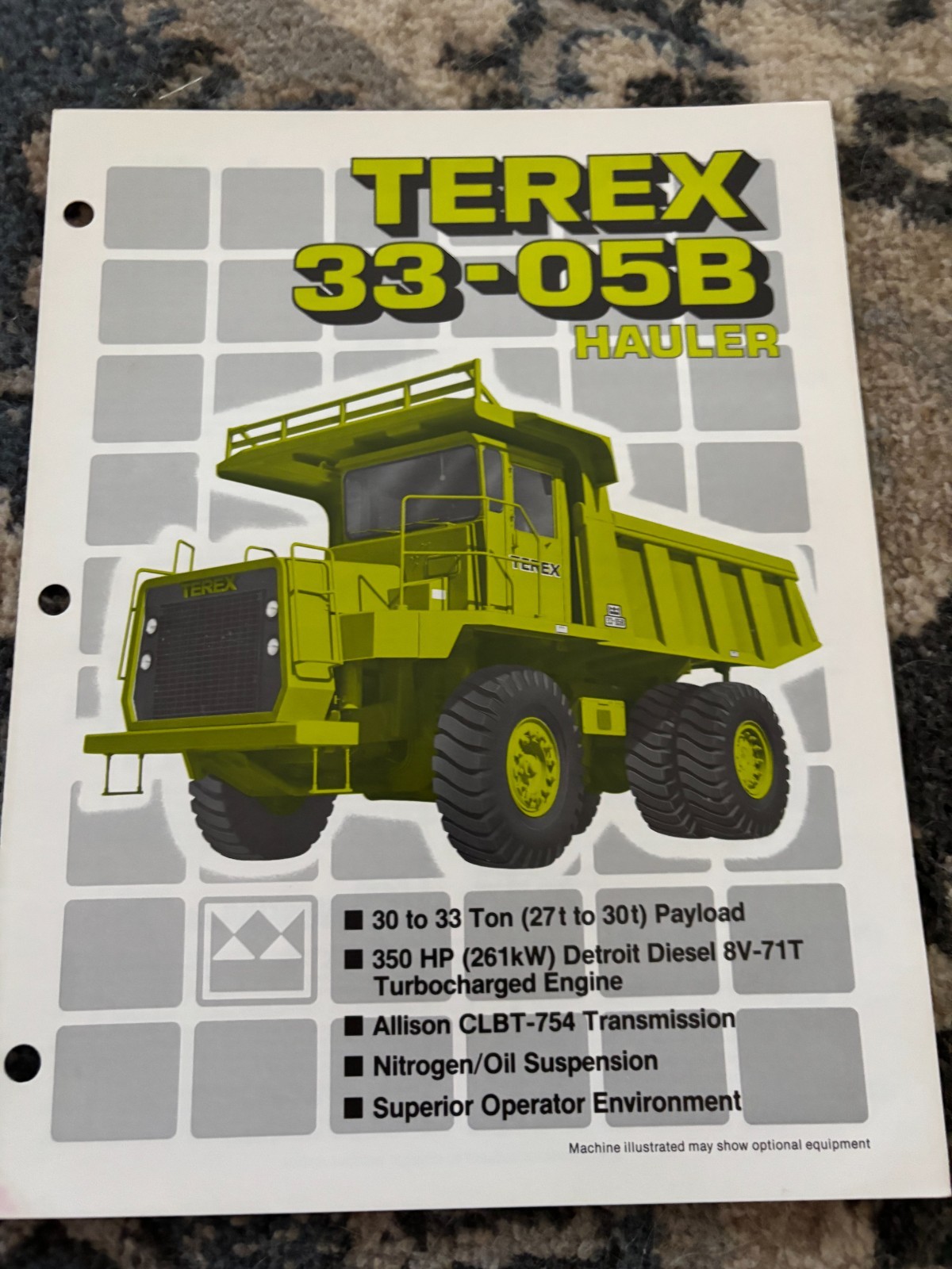 Terex 33-05B Rock Mining Truck Hauler Brochure DCPA25