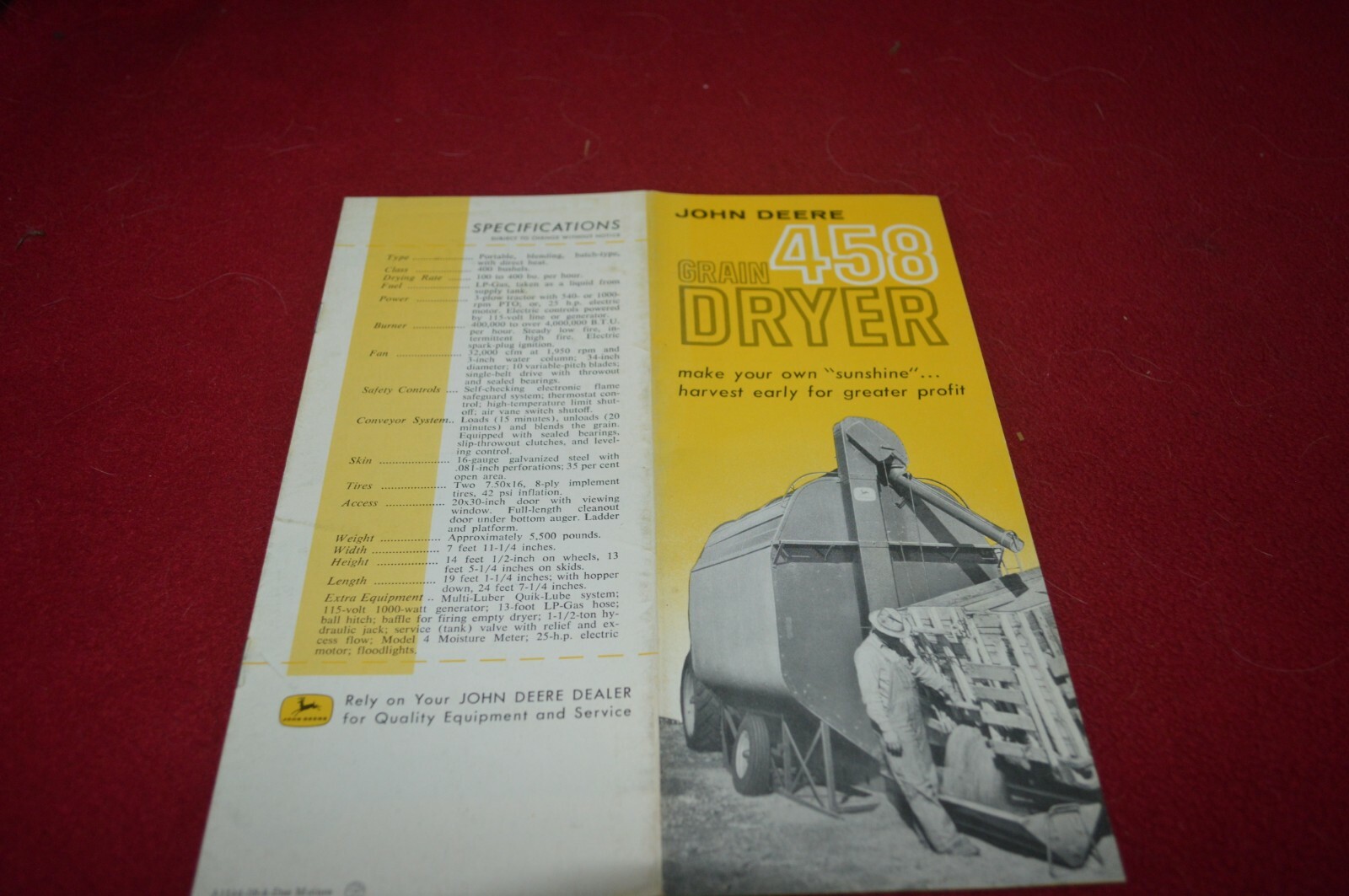 John Deere 458 Grain Dryer For 1958 Dealer&rsquo;s Brochure FCCA