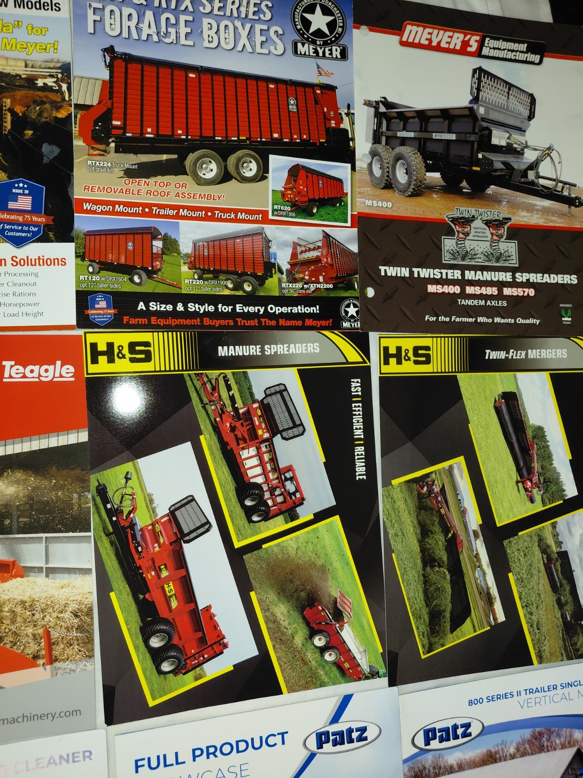 Lot Of 80+ Modern (Year 2000+) Farm Equipment, Tractor, Combine Brochures