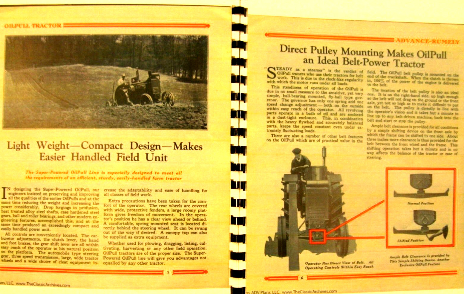 Vintage Rumely Oil Pull Tractor & Equipment Sales Catalogue All Models