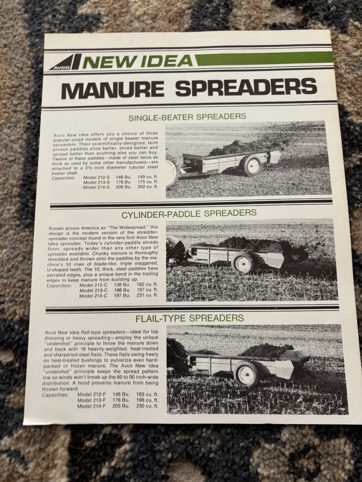 New Idea Manure Spreader For 1989 Brochure AMIL26
